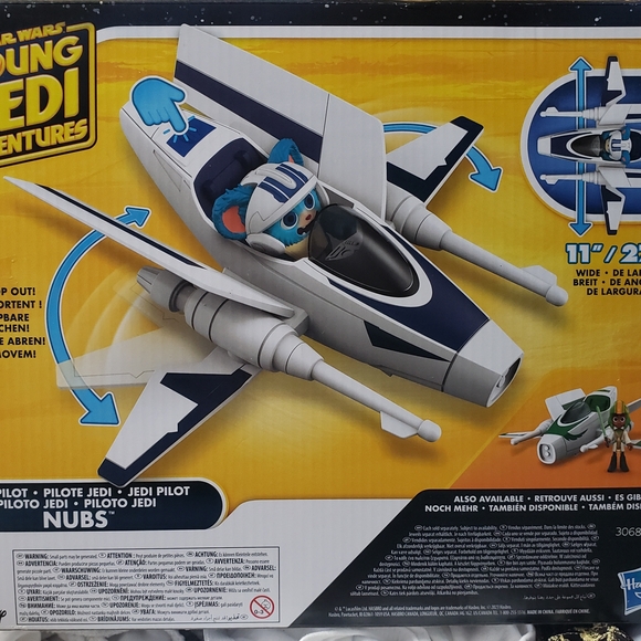 Hasbro Star Wars Young Jedi Adventures Nubs Blue and White Starfighter - Picture 5 of 6